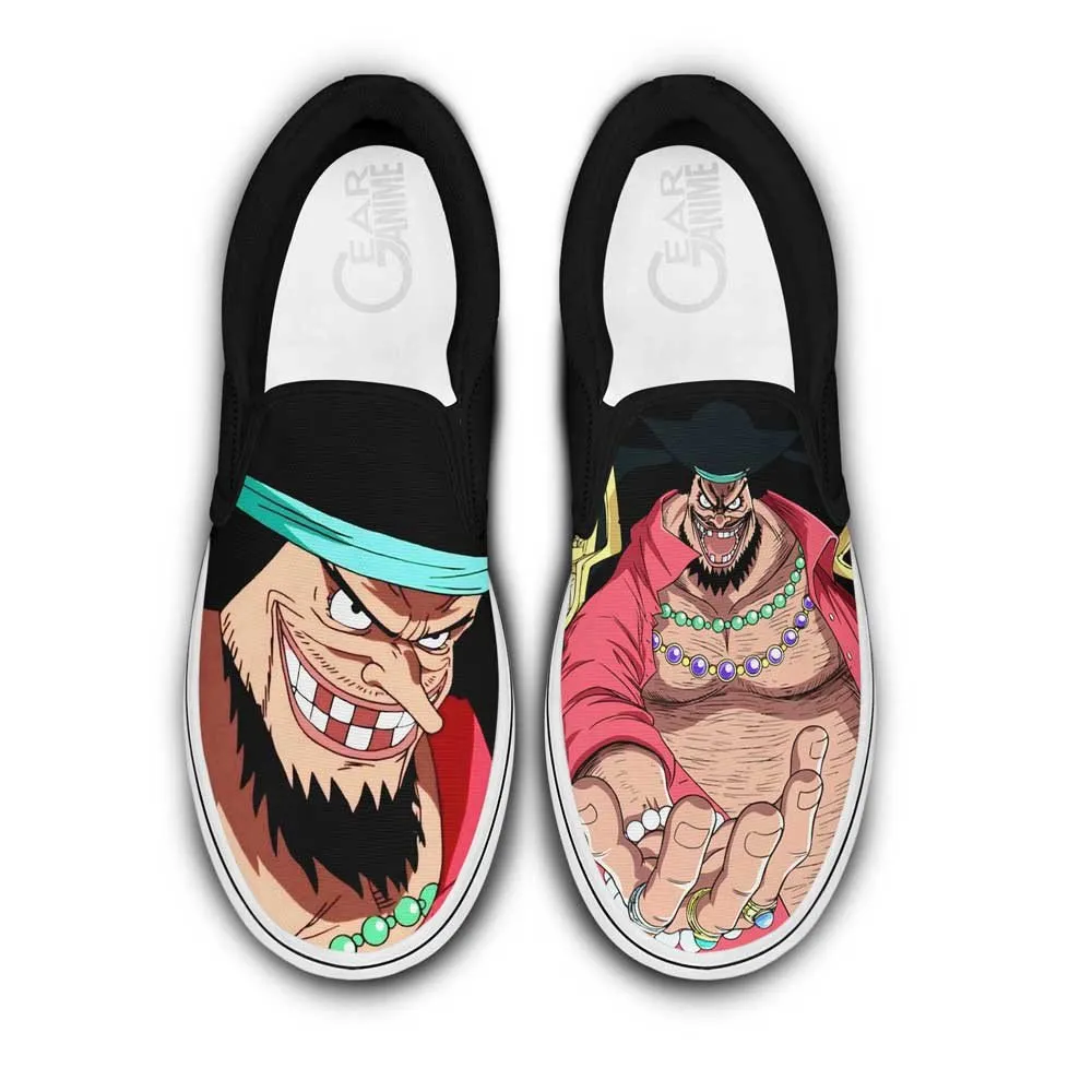 Blackbeard Slip On Sneakers Custom Anime OP Shoes