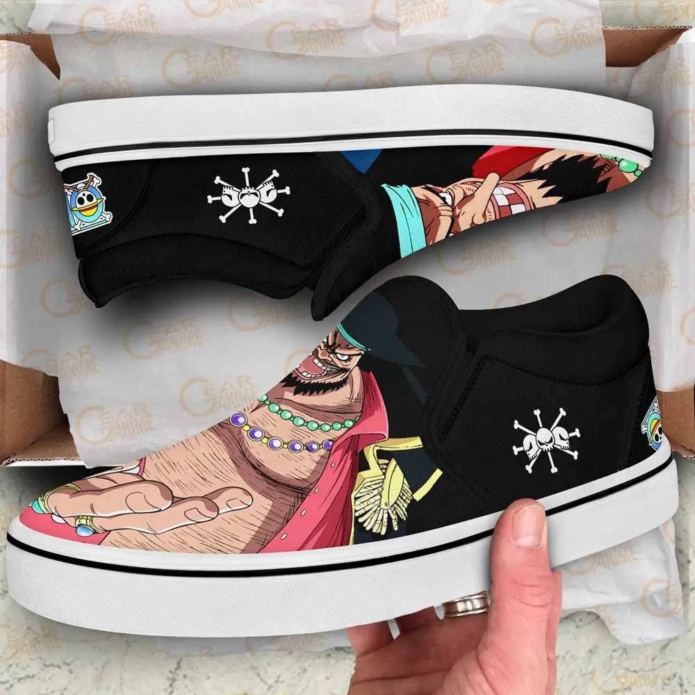 Blackbeard Slip On Sneakers Custom Anime OP Shoes