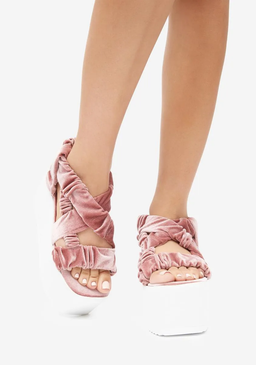 Blush Danyah Platform Sandals