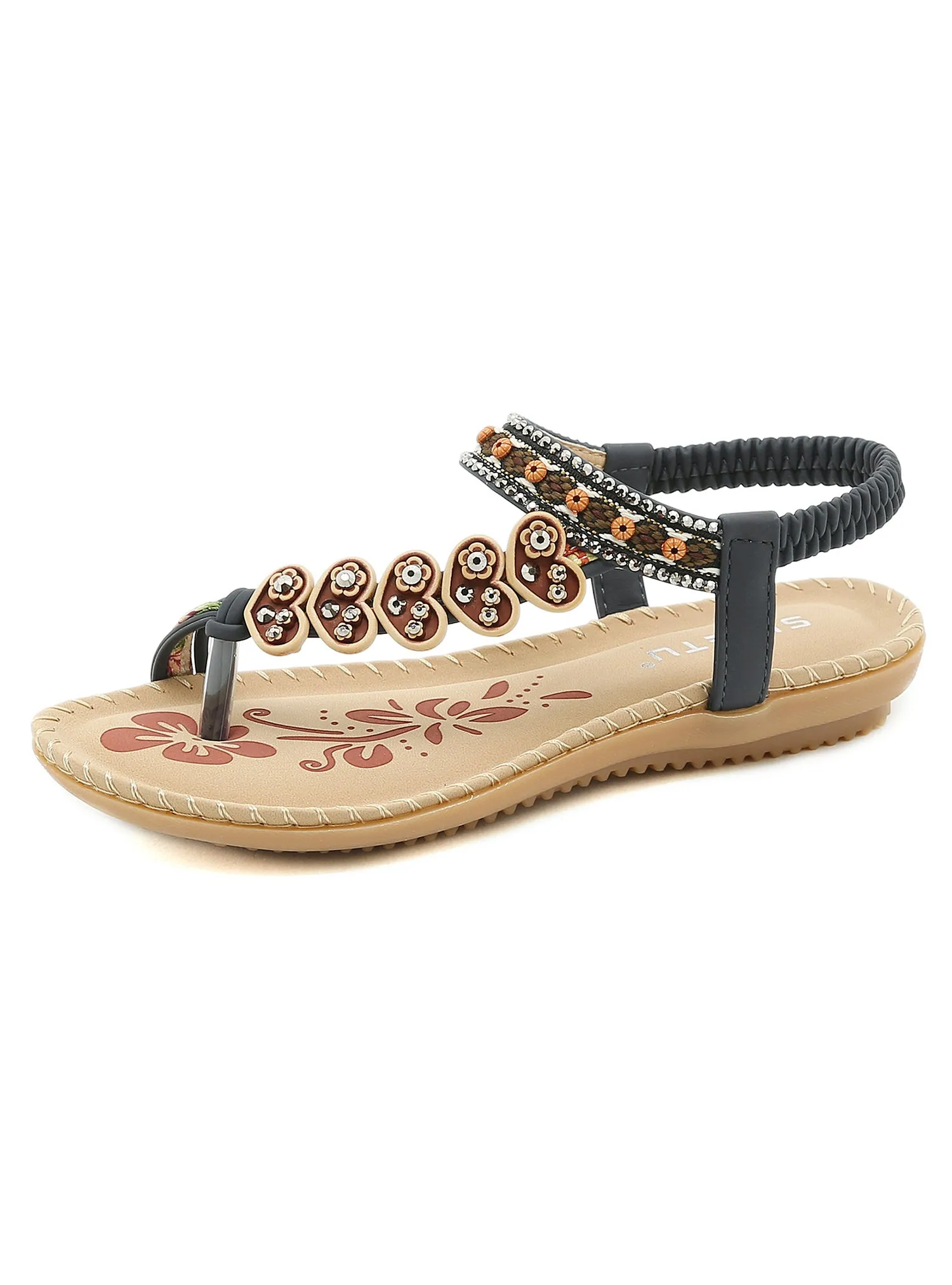 Bohemian Beaded Retro Rrhinestone Toe Sandals