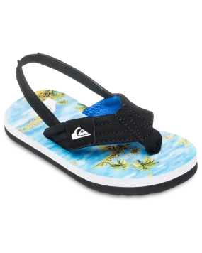 Boys Molokai Layback Toddler Flip Flops in Coronet Blue Naturama