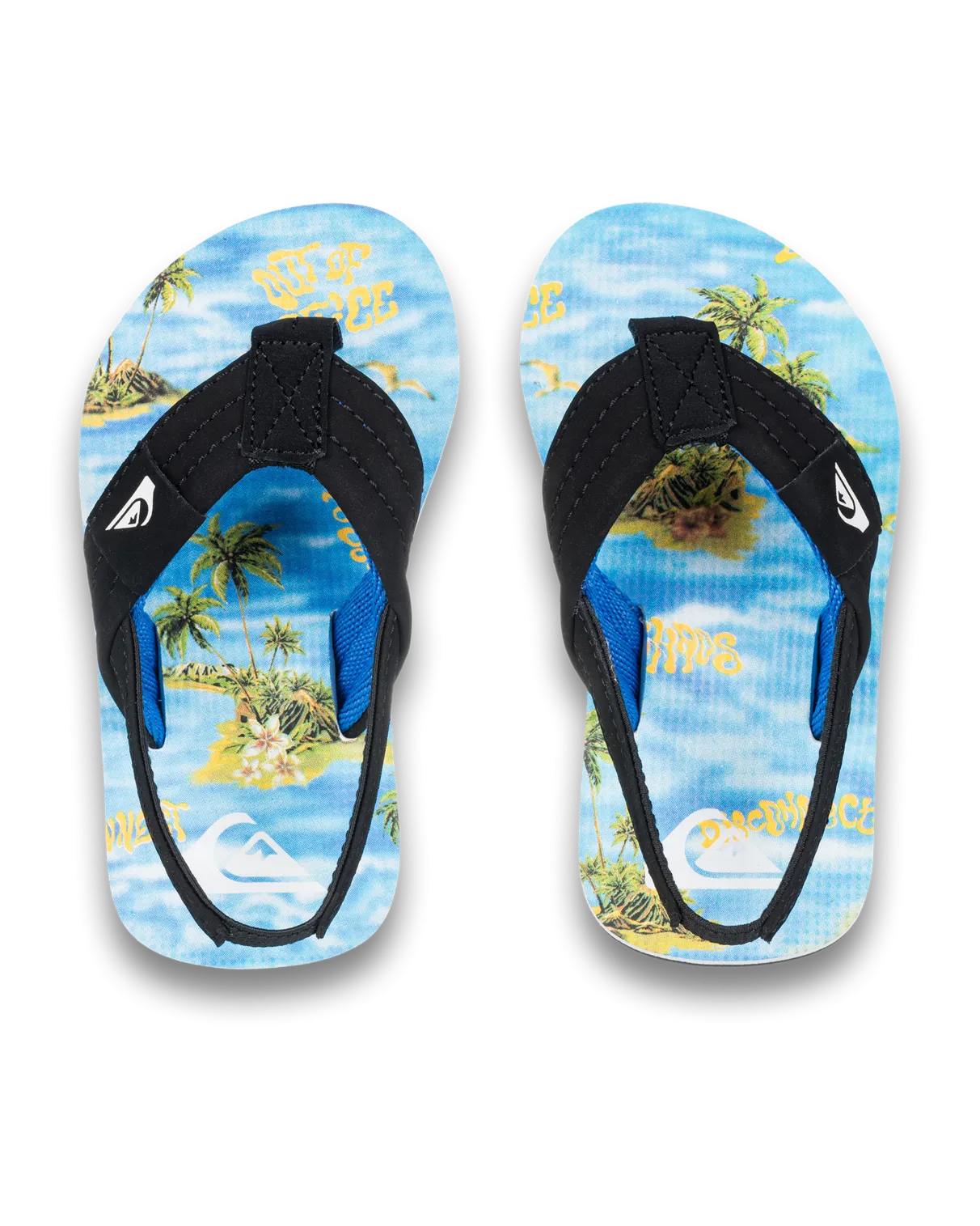 Boys Molokai Layback Toddler Flip Flops in Coronet Blue Naturama