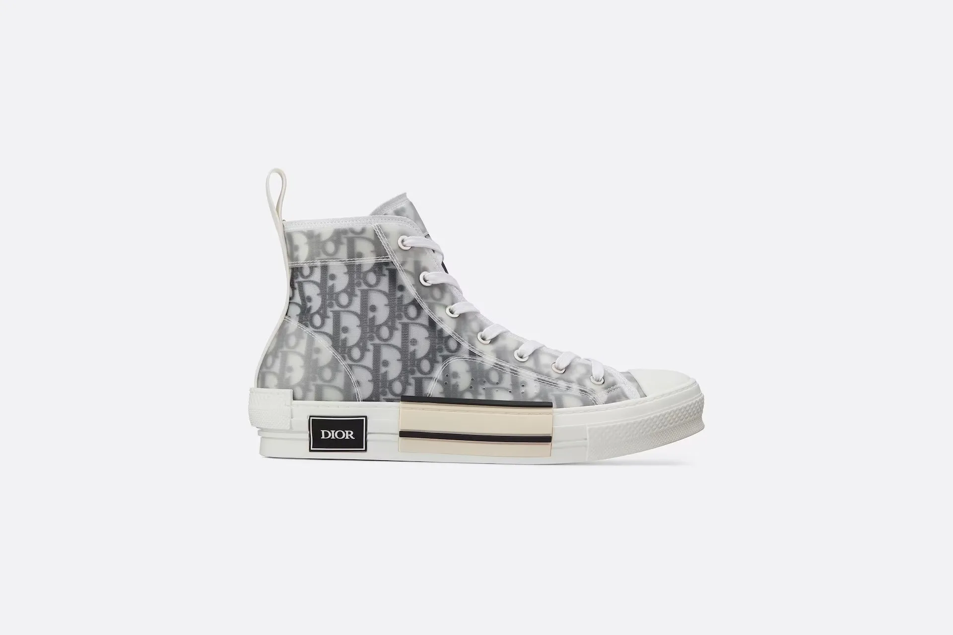 DIOR MEN'S B23 OBLIQUE CANVAS HIGH TOP SNEAKERS