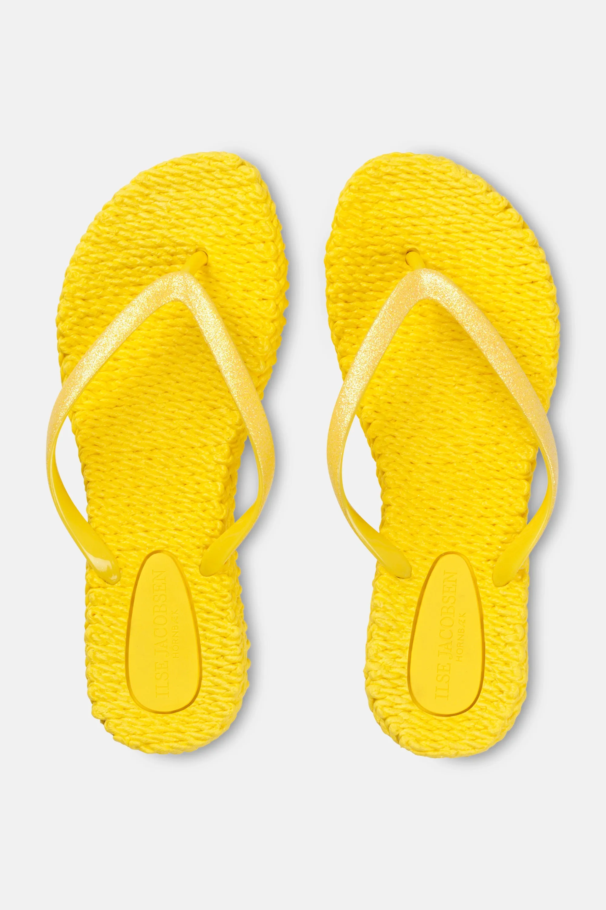 Flip Flop With Glitter - Yellow