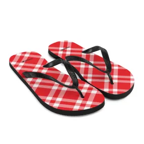 Flip-Flops Women's Red and White Gingham