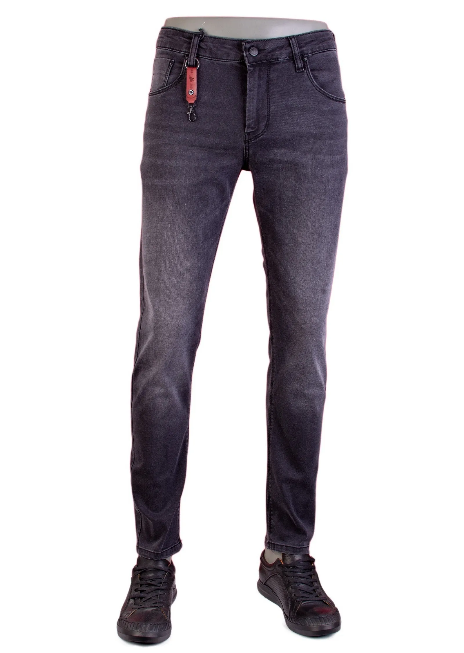 Gray "Melrose" Lightweight Slim Jeans