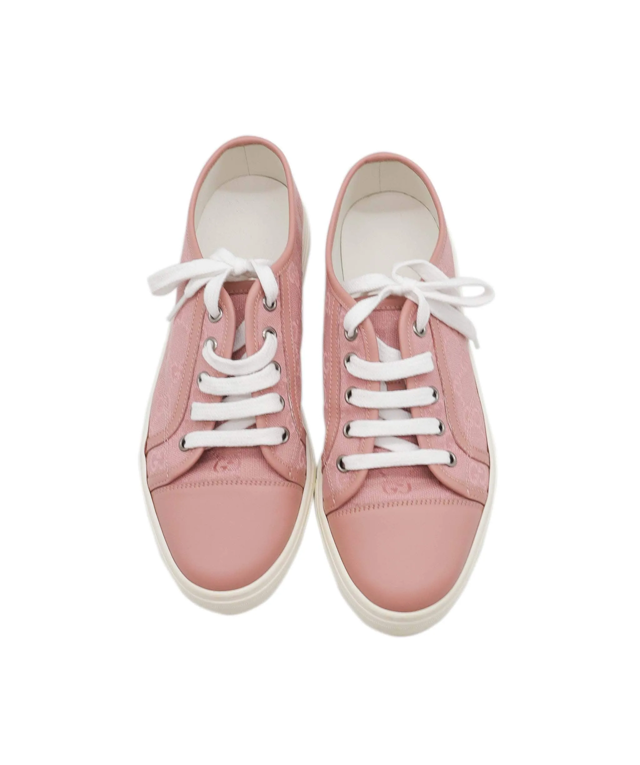 Gucci Sneakers Dusty Rose Monogram Canvas Size 37.5 SKC1872