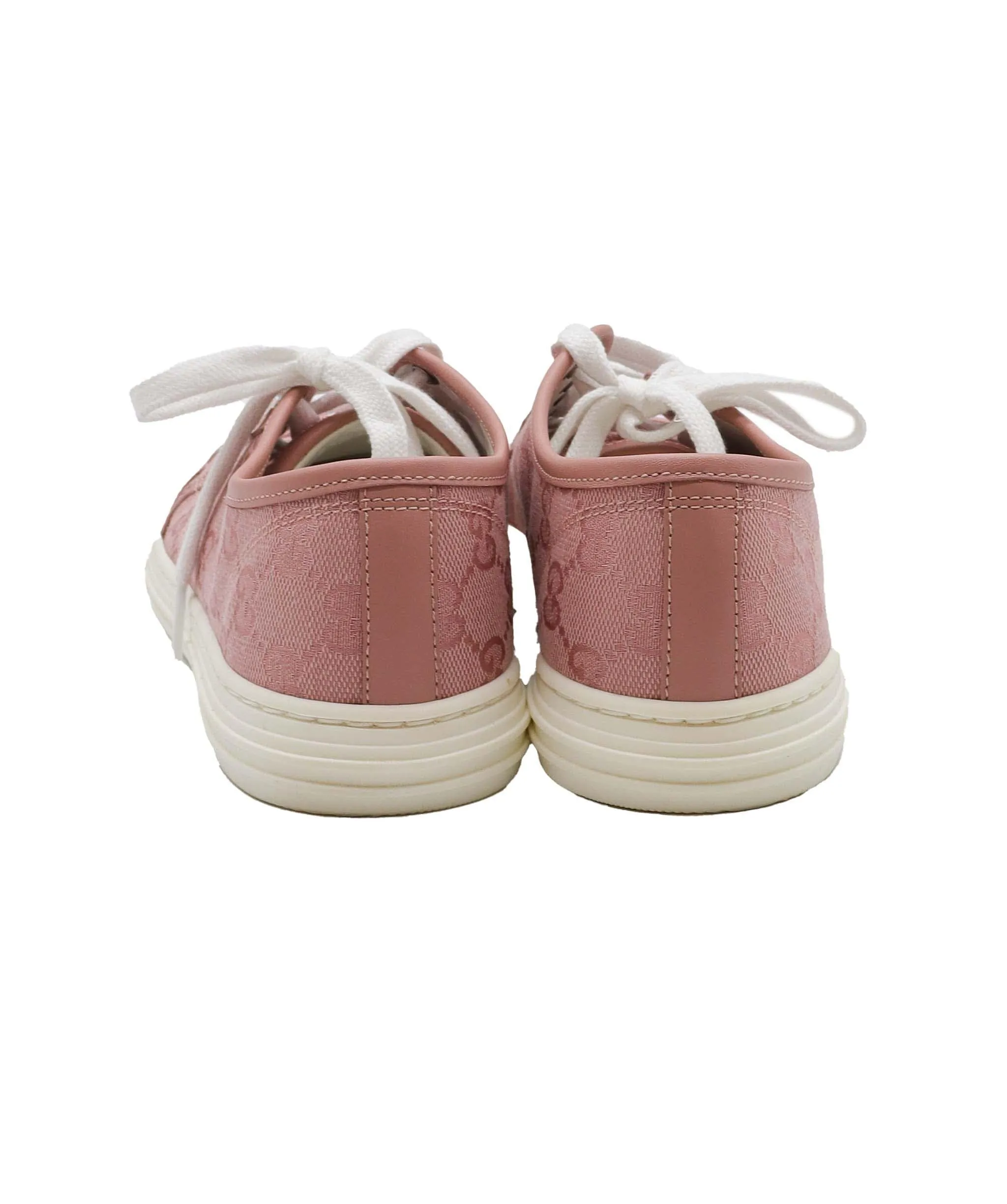 Gucci Sneakers Dusty Rose Monogram Canvas Size 37.5 SKC1872