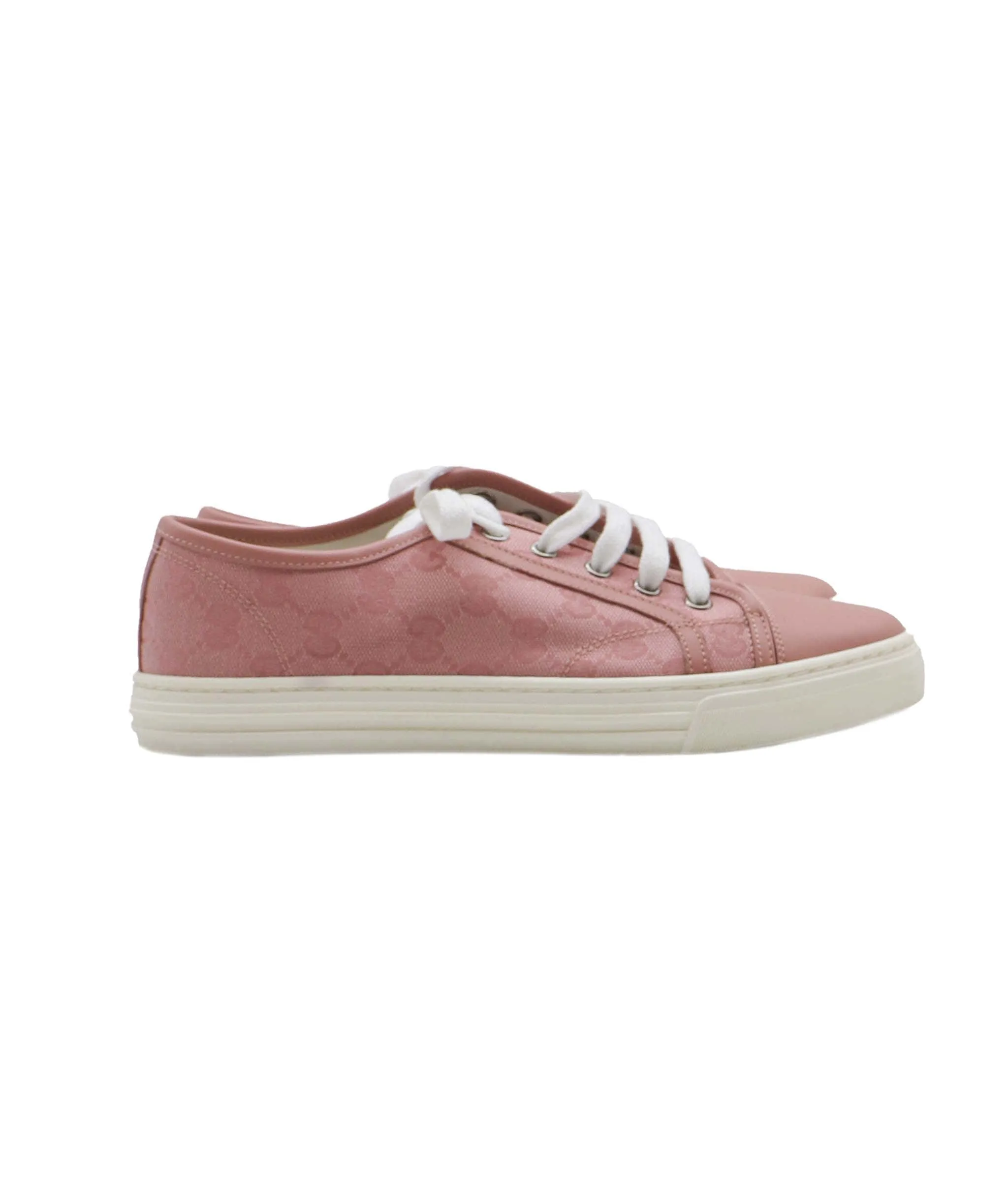 Gucci Sneakers Dusty Rose Monogram Canvas Size 37.5 SKC1872