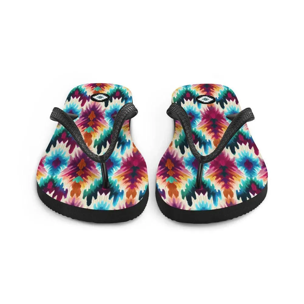 Indonesian Ikat Flip Flops