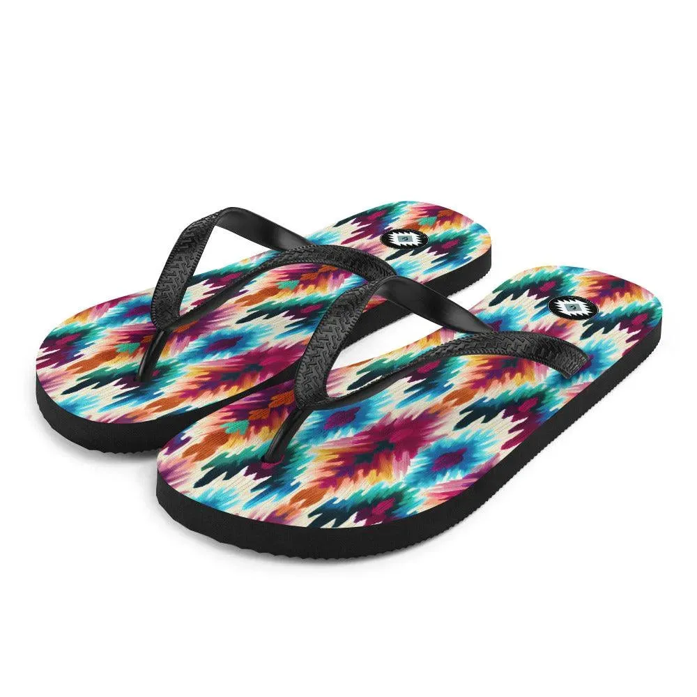 Indonesian Ikat Flip Flops