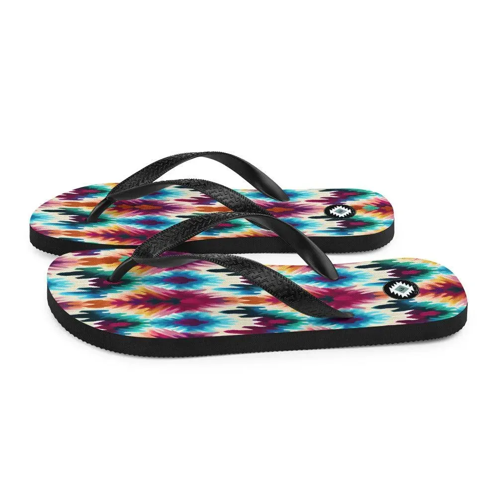 Indonesian Ikat Flip Flops