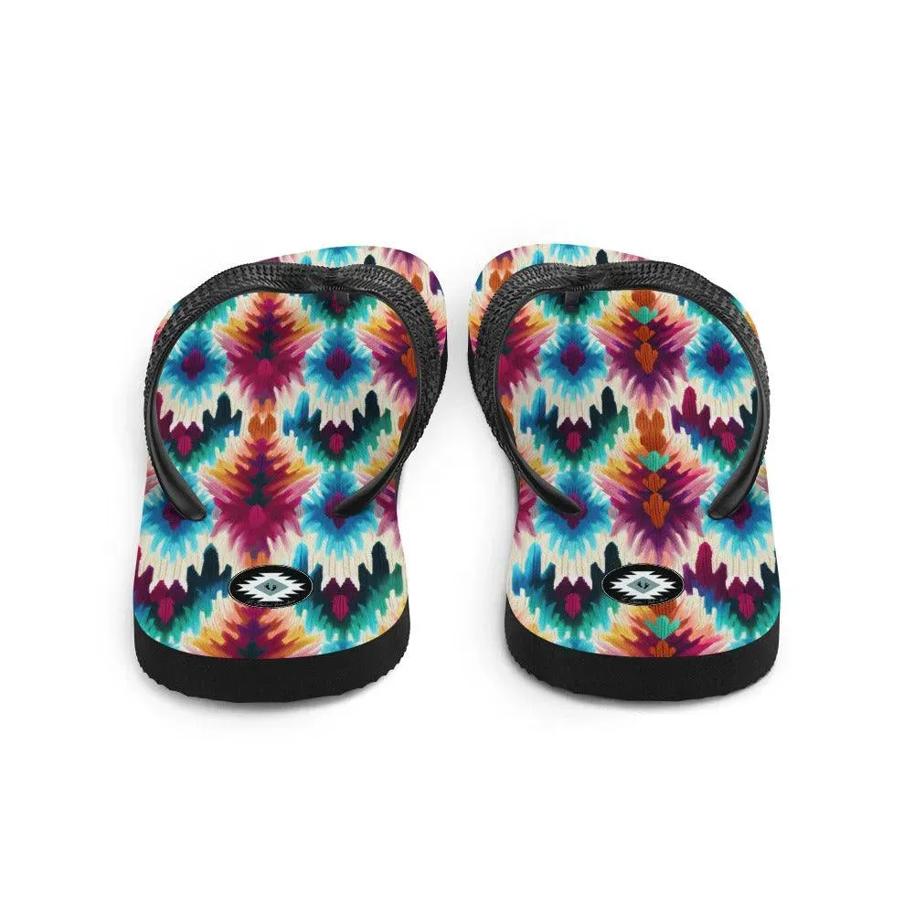 Indonesian Ikat Flip Flops