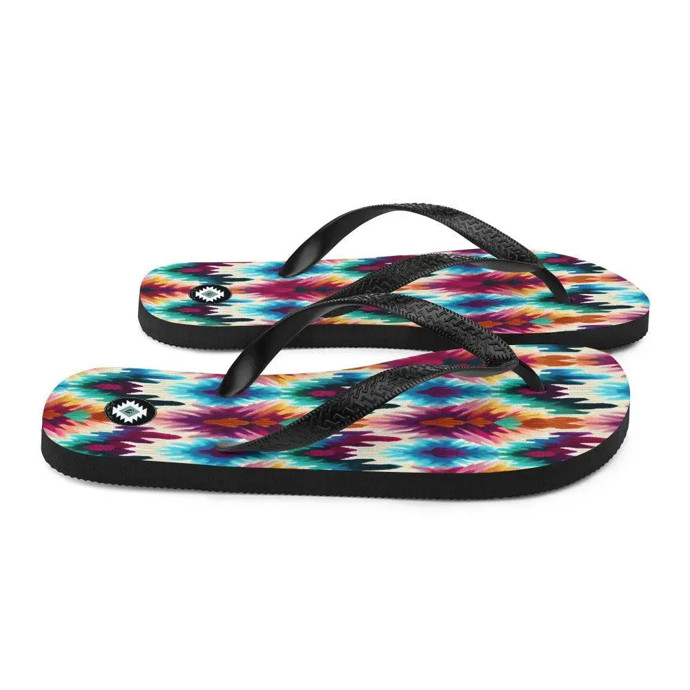 Indonesian Ikat Flip Flops