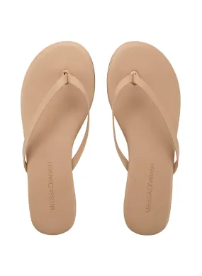 Leather Flip Flops Nude