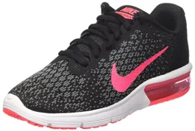 Nike Women's Air Max Sequent 2 Running Shoe Black/Racer Pink/Anthracite/Cool Grey Size 9 M US