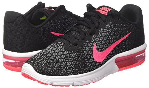 Nike Women's Air Max Sequent 2 Running Shoe Black/Racer Pink/Anthracite/Cool Grey Size 9 M US