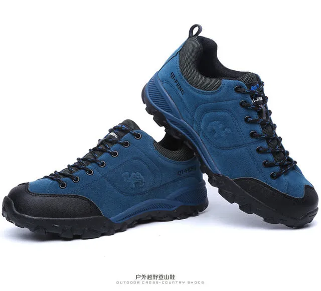 Outdoor Hiking Shoes Men Boots Spring Leather Shoes Climbing Trekking Waterproof  Men Sports Shoes Breathable Anti-skid