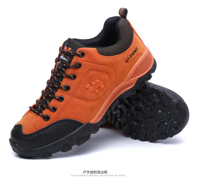 Outdoor Hiking Shoes Men Boots Spring Leather Shoes Climbing Trekking Waterproof  Men Sports Shoes Breathable Anti-skid