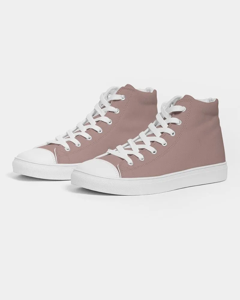 Shaded Pale Pastel Red Brown High-Top Canvas Sneakers | Women's | C0M30Y22K30