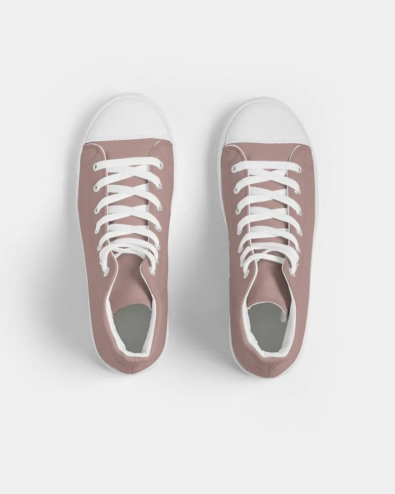 Shaded Pale Pastel Red Brown High-Top Canvas Sneakers | Women's | C0M30Y22K30