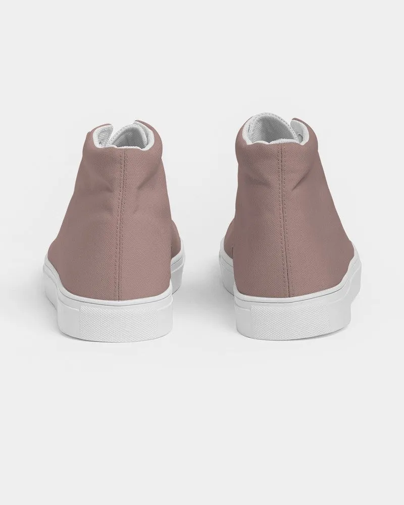 Shaded Pale Pastel Red Brown High-Top Canvas Sneakers | Women's | C0M30Y22K30