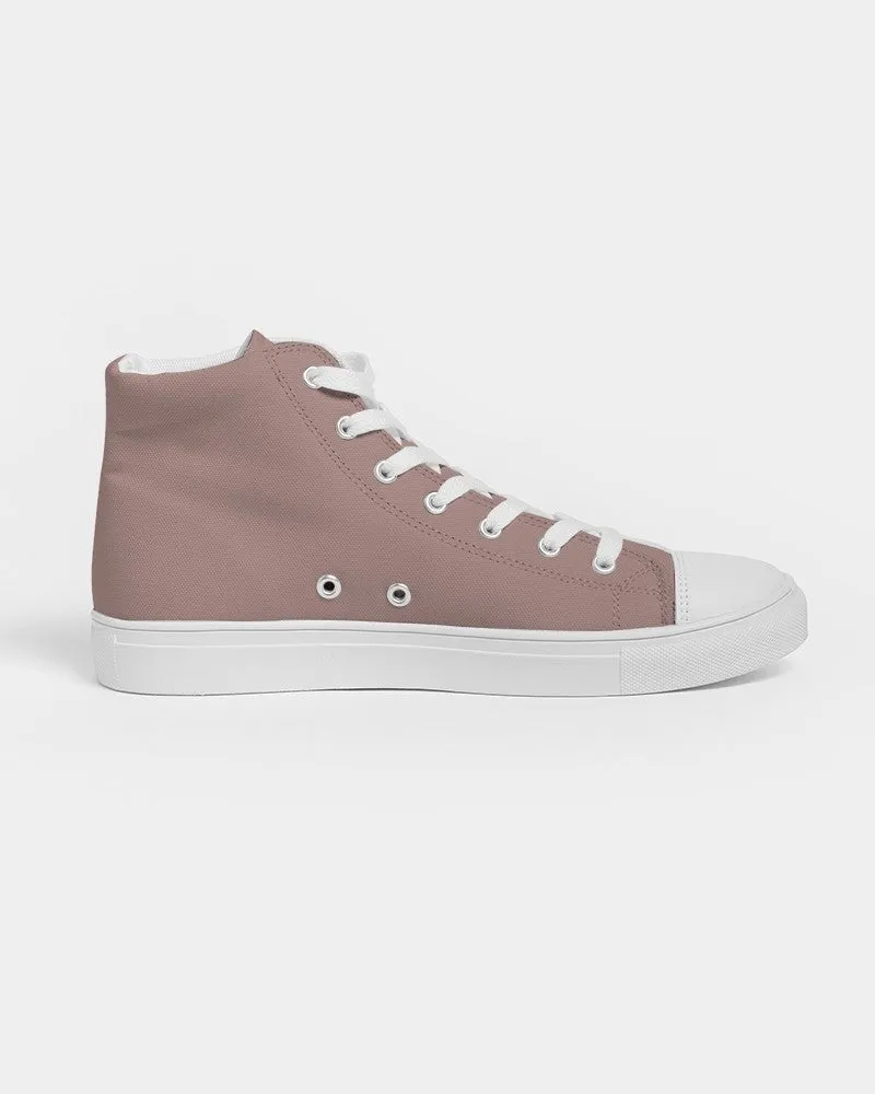 Shaded Pale Pastel Red Brown High-Top Canvas Sneakers | Women's | C0M30Y22K30