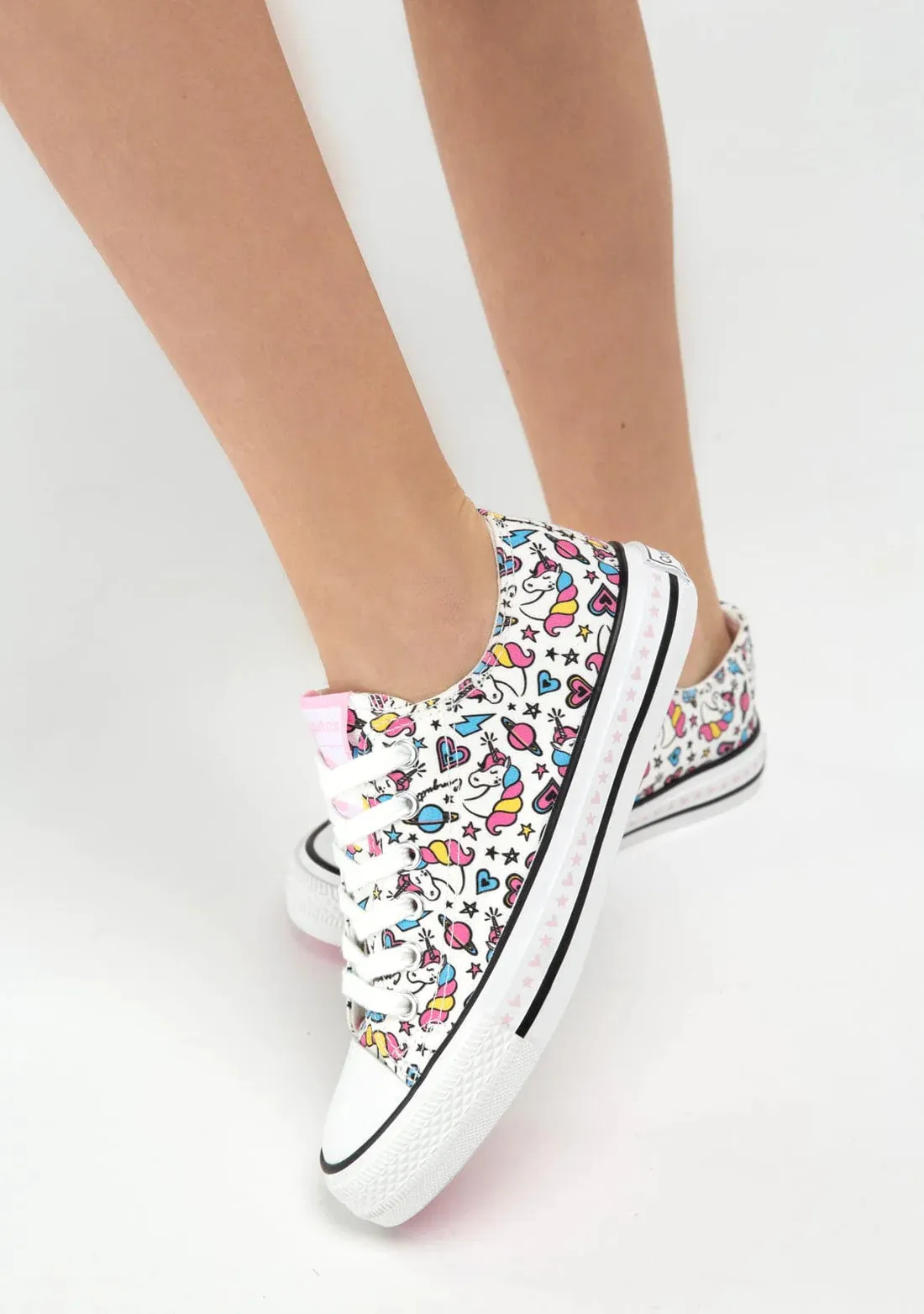 Unicorn canvas sneakers