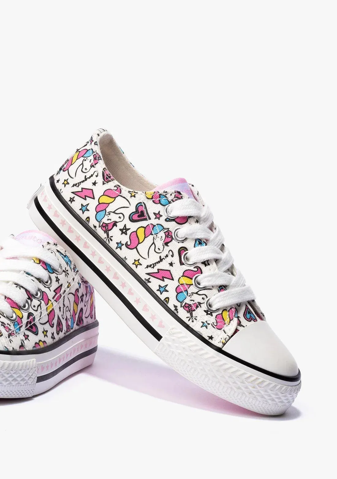 Unicorn canvas sneakers