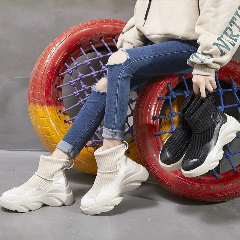 Women Breathable Spring Autumn knit Sneaker